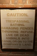 Sign from canals (note no live or dead animals)