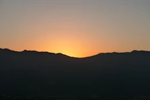 Sun set over mountains