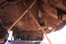 Inside a Berber open tent