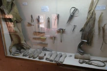 Shoe making tools in museum of