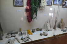 Weaving implements in museum of