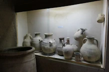 Pottery in museum of