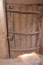 Old door in museum of