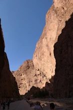 The steep sides of gorge