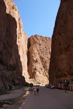 The steep sides of gorge