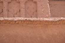 The rain protection for walls the bamboo takes the drips further out