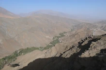 View up valley from roadside