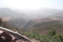 View up valley from roadside