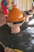 The lamb targine on the fire