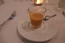 A shot gazpacho