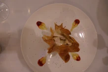 Hot goats cheese with caramalised onion and apple