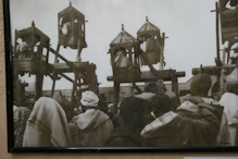 Two wooden Ferris wheels from 1940