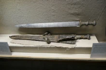 Sword with crocodile sheath