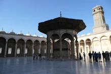 Courtyard purification station and clock