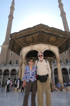 Robyn and Nick with minarets in background