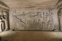 Carving of Egyptian funerary rites