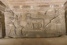 Carving of Egyptian funerary rites