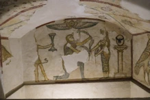 Decoration in tomb moved to the site