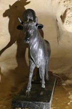 A replica of the bull statue in the sanctuary