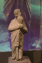 A statue retrieved fron the sea