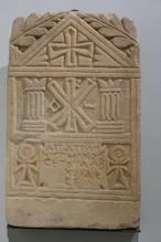 A tombstone with Greek inscription