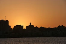 Sunset across the harbour