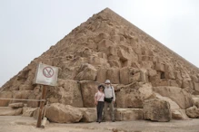 The great or Khufu (Cheops) pyramid + Nick + Robyn
