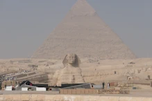 The sphynx and Khafre pyramid