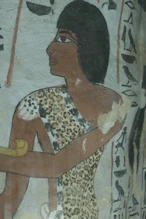 Tomb of Sennofer – man wearing leopard skin