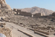 Looking over the village to the Monastery