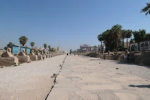The avenue of sphinxes 2.6km to Karnak