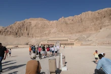 Lots of people entering