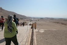 Looking down the ramp from second level