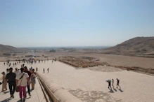 Looking down the ramp from third level
