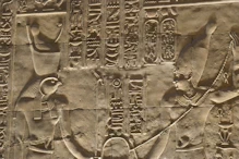 Scenes on walls inside the temple