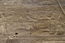 Scenes on walls inside the temple