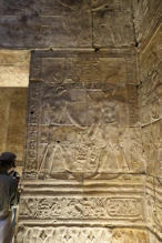 Scenes on walls inside the temple