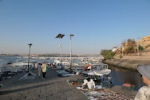 Walk to get ferry to Philae Temple