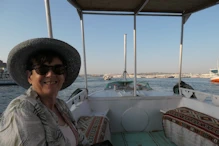 Robyn enjoying ferry ride