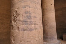 Christian crosss on pillars