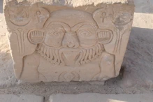 Strange head of a man