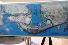 Map of dam near wall