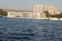 Our boat's sister between us and the shore