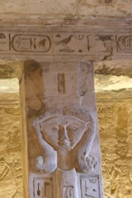 Nefatari's Temple interior Hathor pillar