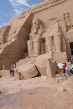 The main temple exterior fallen head
