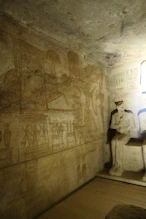 The main temple interior wall decoration in sanctuary