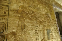 The main temple interior offerings to Ra sun god