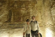 The main temple interior with Nick and Robyn