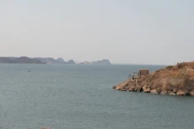 The main temple looking up Lake Nasser