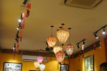 Lanterns in the restaurant